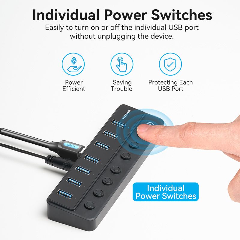 Hub & Switch: 8 in 1 USB 3.0 Port hub – Nuovo e nell'imballaggio originale da Dietlikon venduto da Salesmax 3