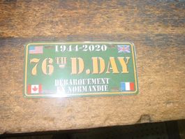D-Day Normandie Motorrad Schild Militär