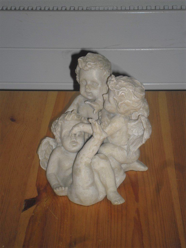 Statuette: Figur / Engel-Figur - 3 Engel , G.Wurm , Poly Weiss – Usato da Büren SO venduto da omsa 1