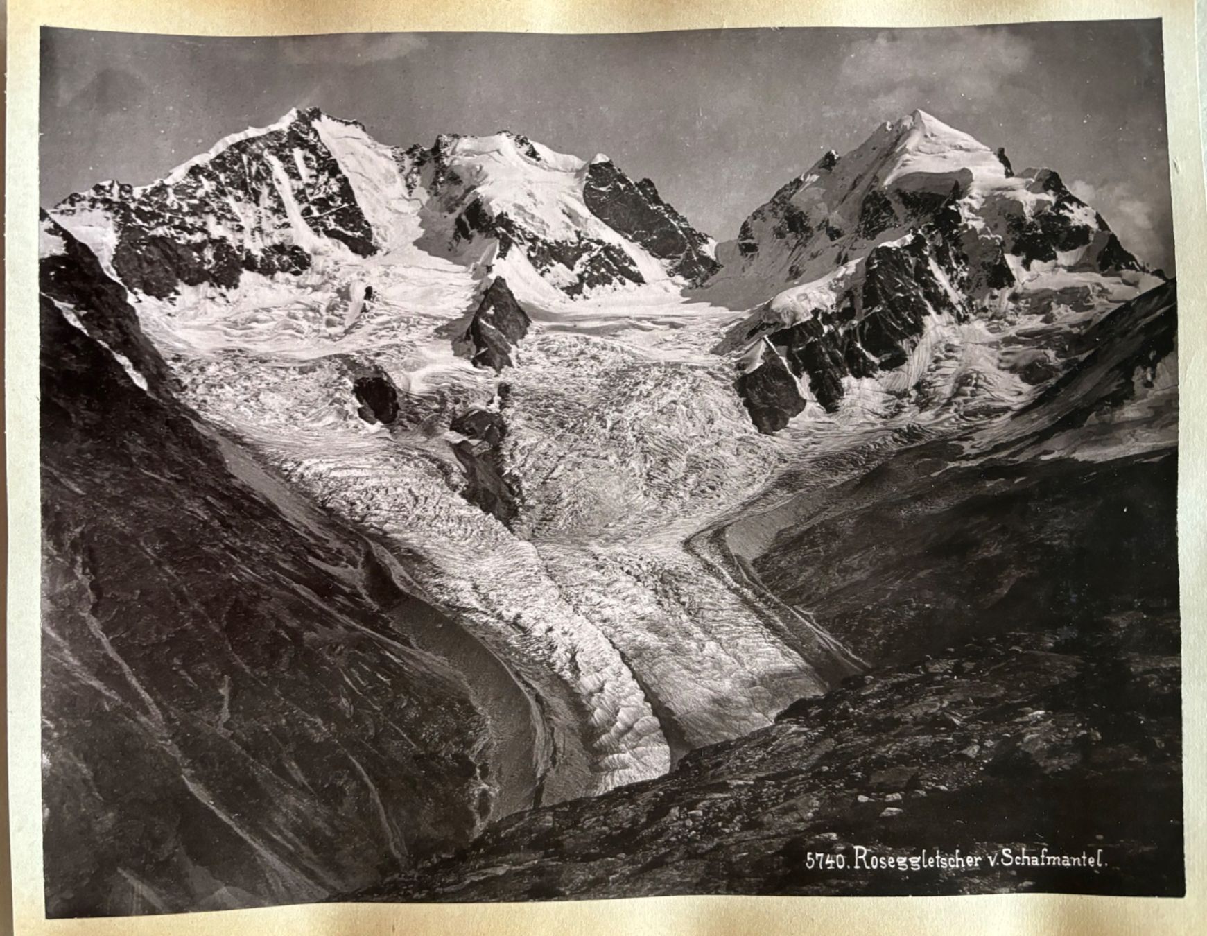 Foto & Immagini: 2 x Vintage, Roseggletscher, Gletscher / St. Moritz, c.1900 – Usato da Frauenfeld venduto da Merk52