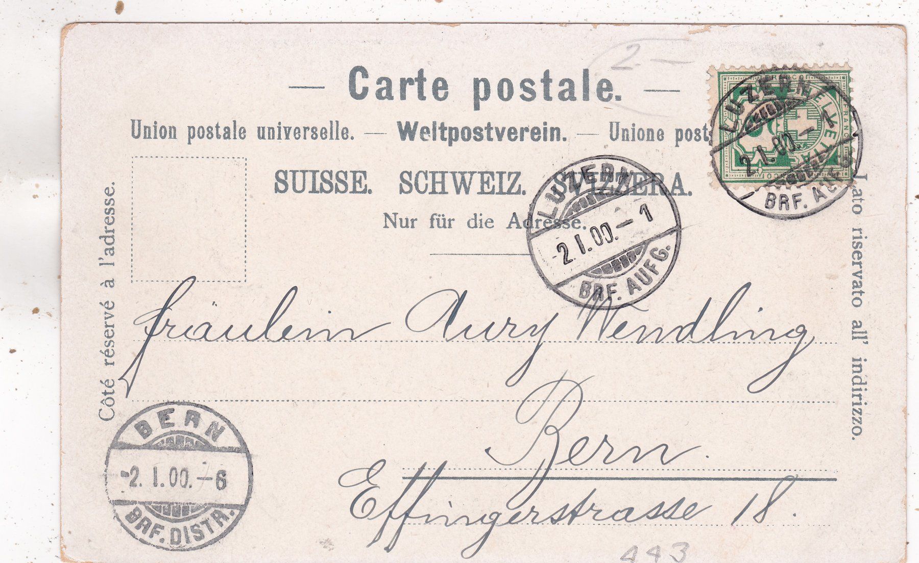 Cartoline postali: Gruss aus Luzern 1900 – Usato da Herisau venduto da Lisegrat2008 1