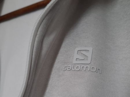 Salomon Pullover | Outdoor Ski-Pulli Gr. L in Grau-Silber