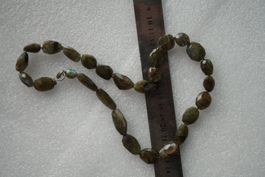 Labradorith   Halskette mit Verlauf  ca 50cm