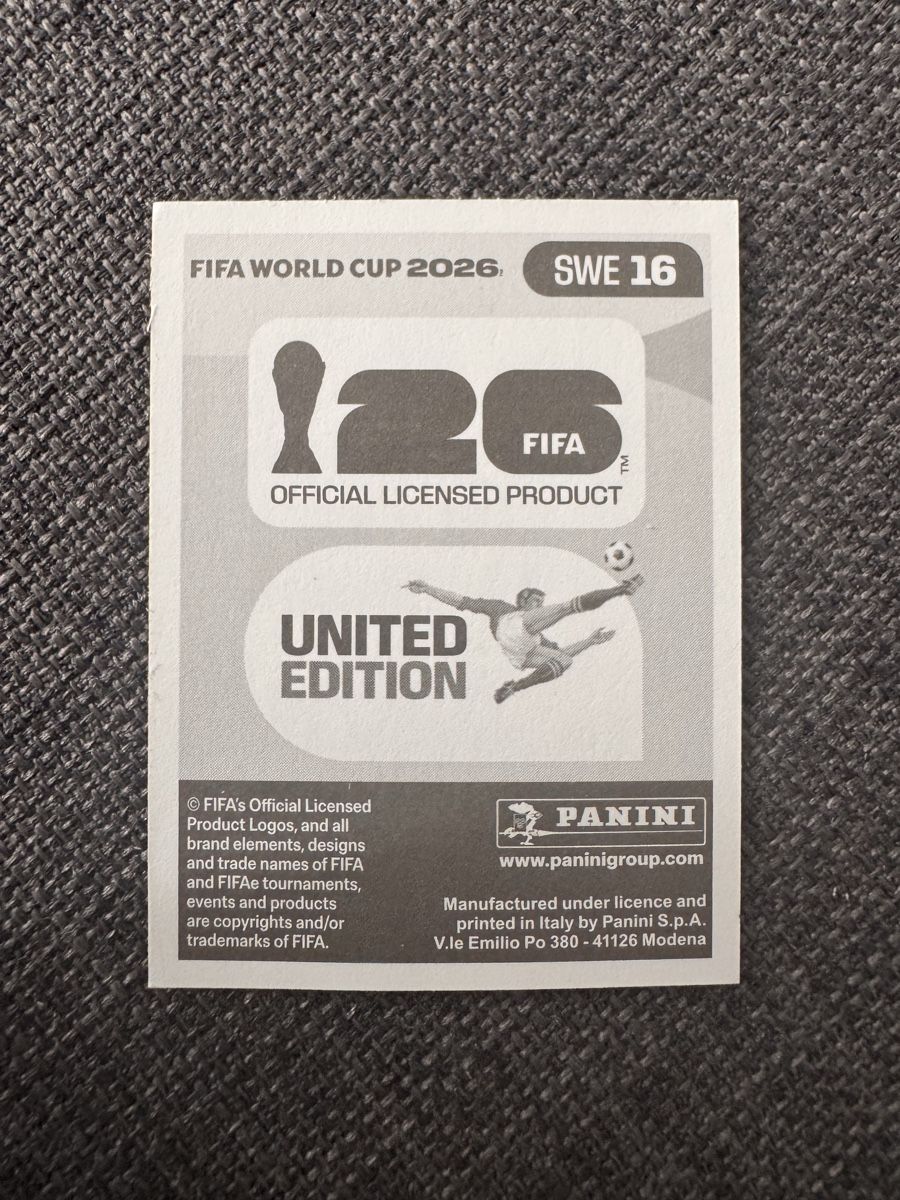 Panini Cartes à collectionner: Panini - WM 2026 - SWE 16 - Sticker – Neuf (Voir description) à Wetzikon ZH par thayreen 1