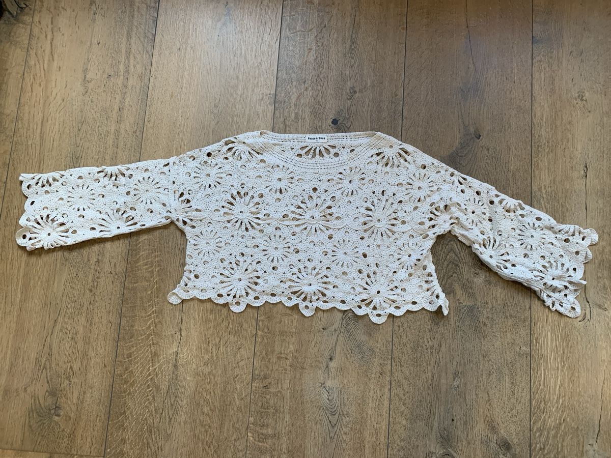 Maglioni & Felpe: Peace n‘ love Pulli, kurz, beige, Einheitsgrösse – Usato da Thierachern venduto da reten
