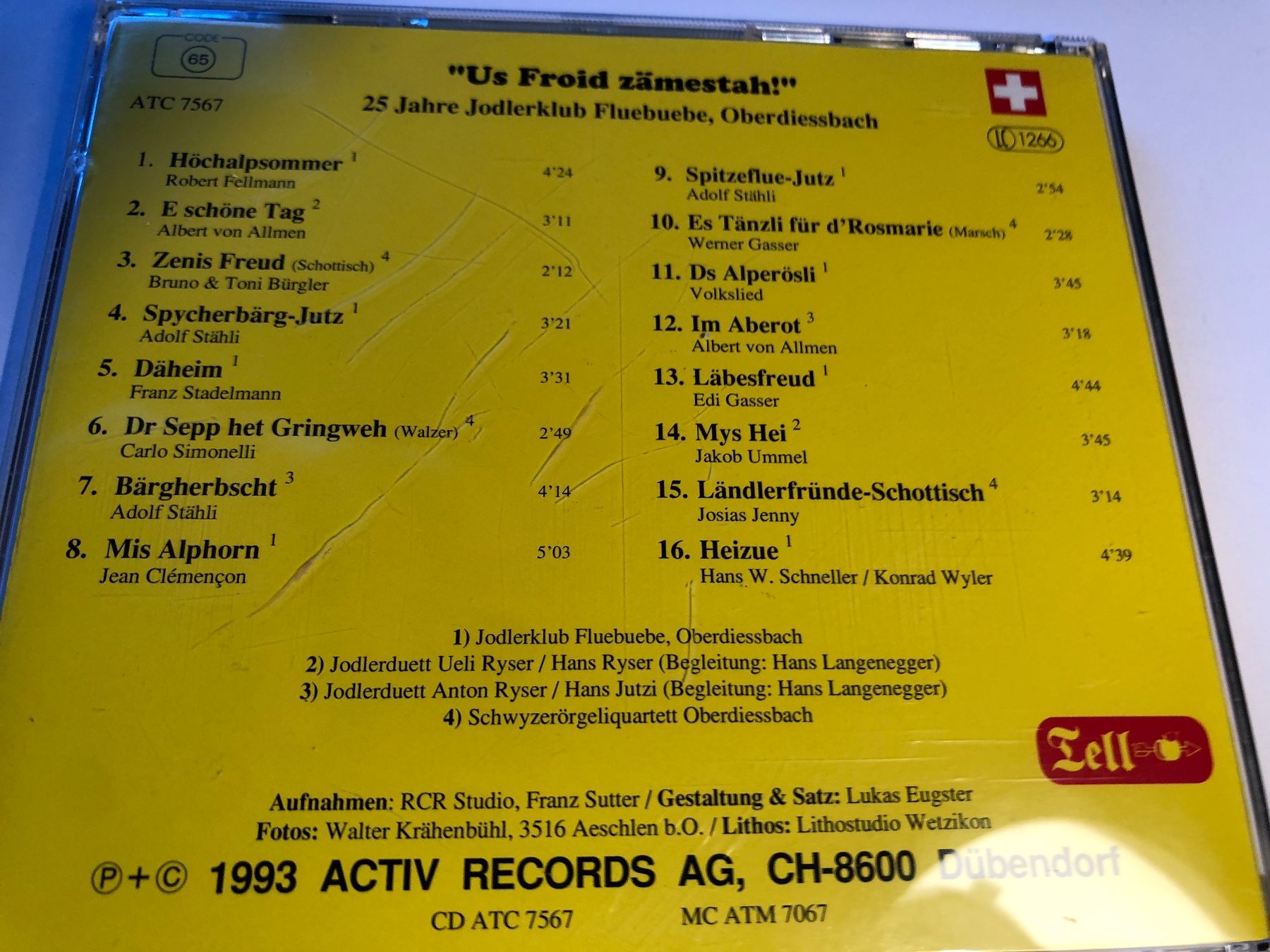 CD: Jodlerklub Fluebuebe Oberdiessbach – Usato da Arth venduto da Vrecam51 1