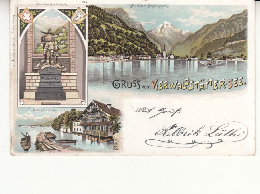 Cartoline postali: Vierwaldstättersee 1901 – Usato da Bürglen TG venduto da StampGraf