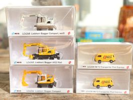 Lemke Minis 5 x Liebherr Bagger & Modellauto - N - NP: 114.-