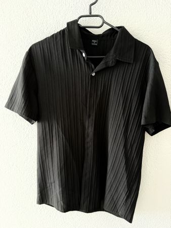Schickes Sommerhemd (inkl. Shorts , schwarz, Grösse S