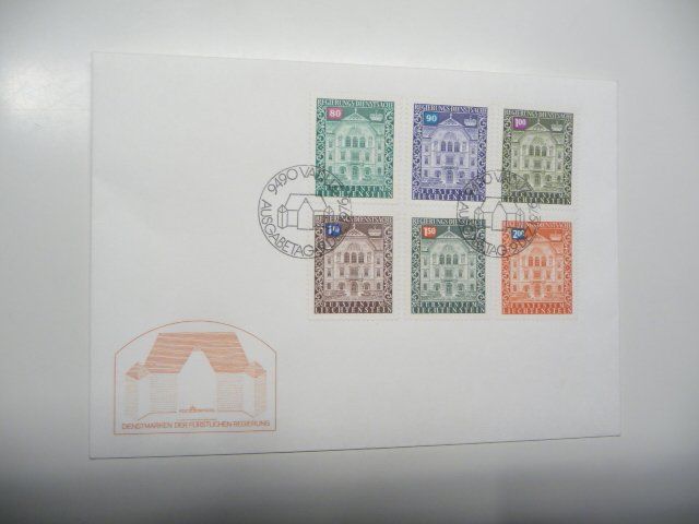 Tutti i francobolli: 1968  Dienstmarken Liechtenstein  /  6 FDC – Nuovo e nell'imballaggio originale da Kloten venduto da zimboida 4