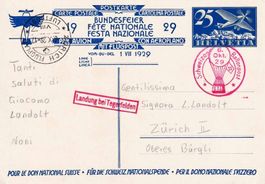1929 Bundesfeierkarte Nr. 49l (25Rp.) "Wehrmann mit Familie"