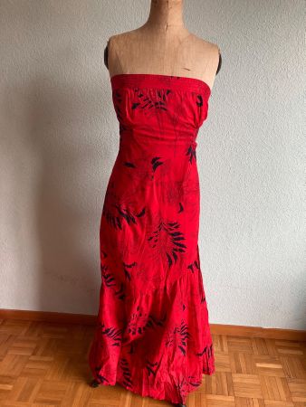 Robe bustier rouge et noire t 38