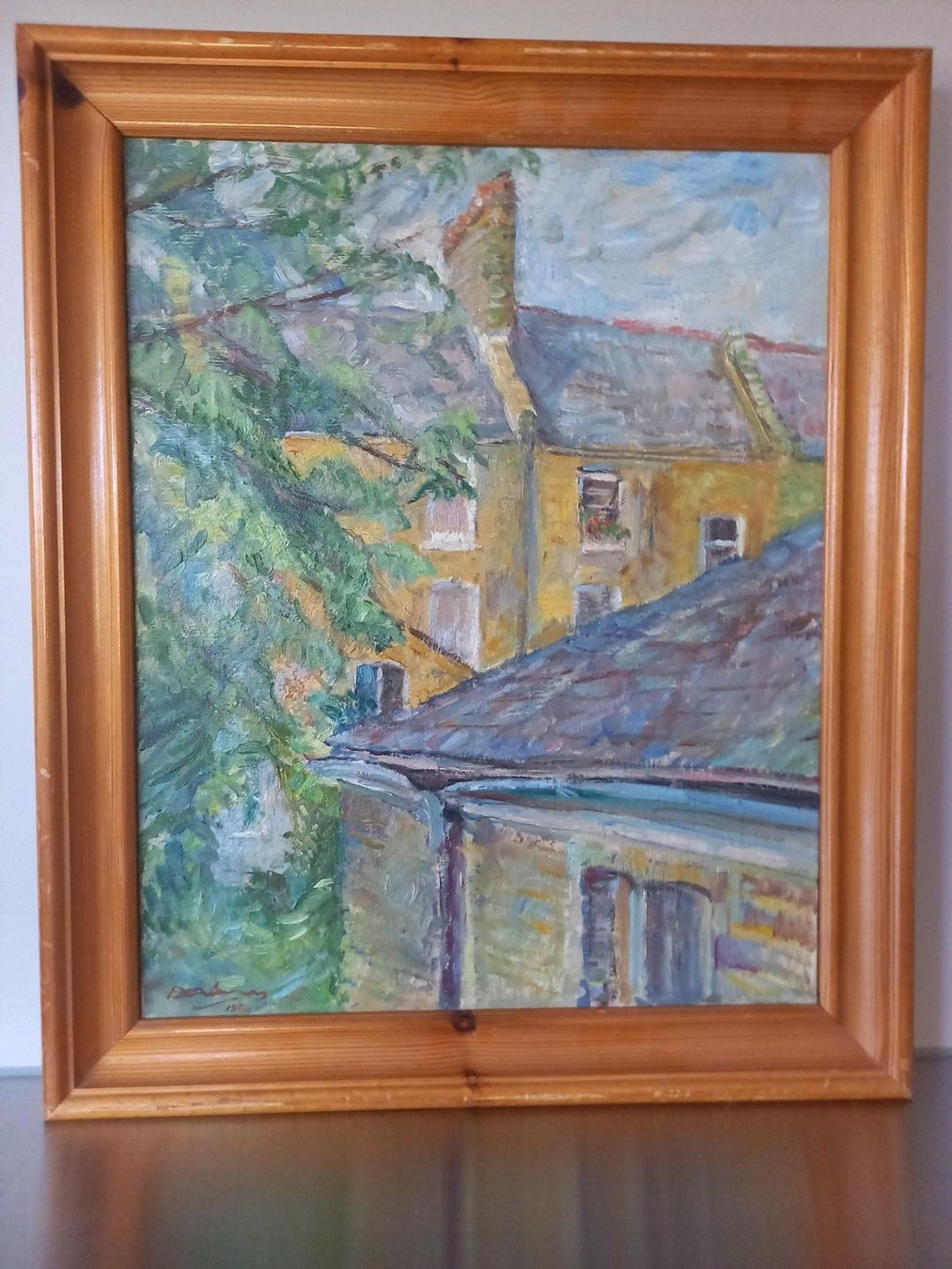 Dipinti: Original-Gemälde: London Victorian House, David Bennett 1982 – Usato da Wengi b. Frutigen venduto da albion7
