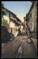 Agra, Strada comunale, Partie mit Dorfst