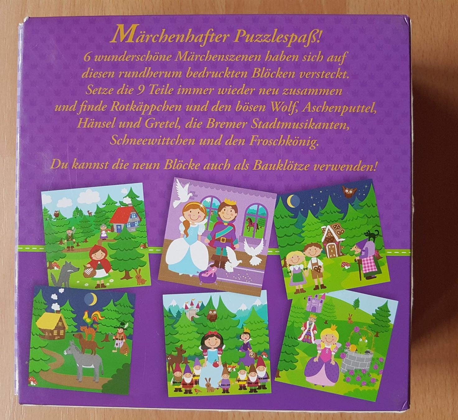 Puzzles: BLOCKPUZZLE / BILDERWÜRFEL / 6 WUNDERSCHÖNE MÄRCHENWALD – Gebraucht aus Sax von prinzenrollen 1