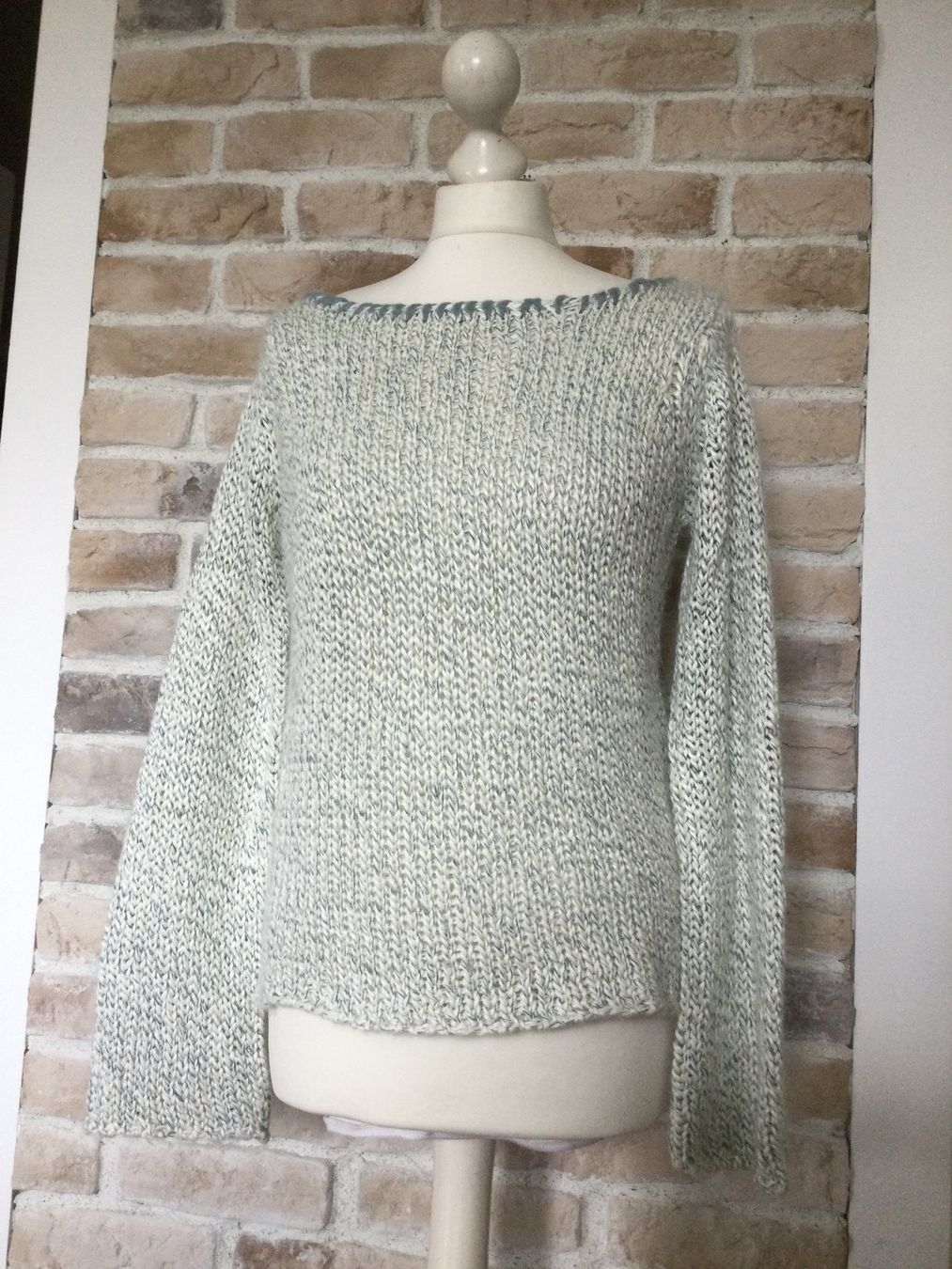 Maglioni & Felpe: Pull écru & bleu grosses mailles FRN, taille S – Usato da Agiez venduto da chouchanelle 5