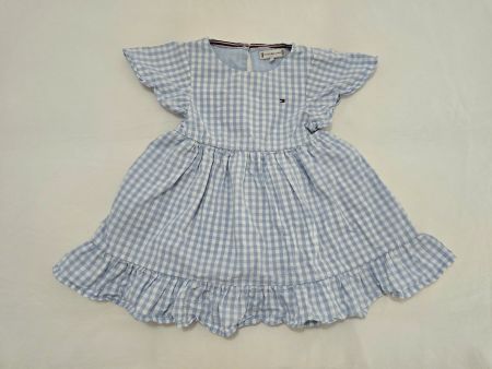 Robe Tommy Hilfiger vichy bleu et blanc, taille 24 mois
