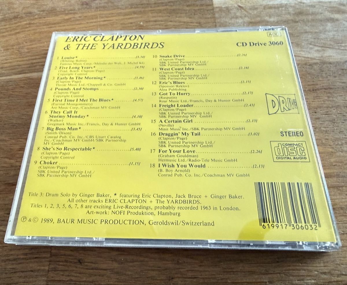 CDs: Eric Clapton & The Yardbirds CD – Gebraucht aus Goldach von Messerguru 1