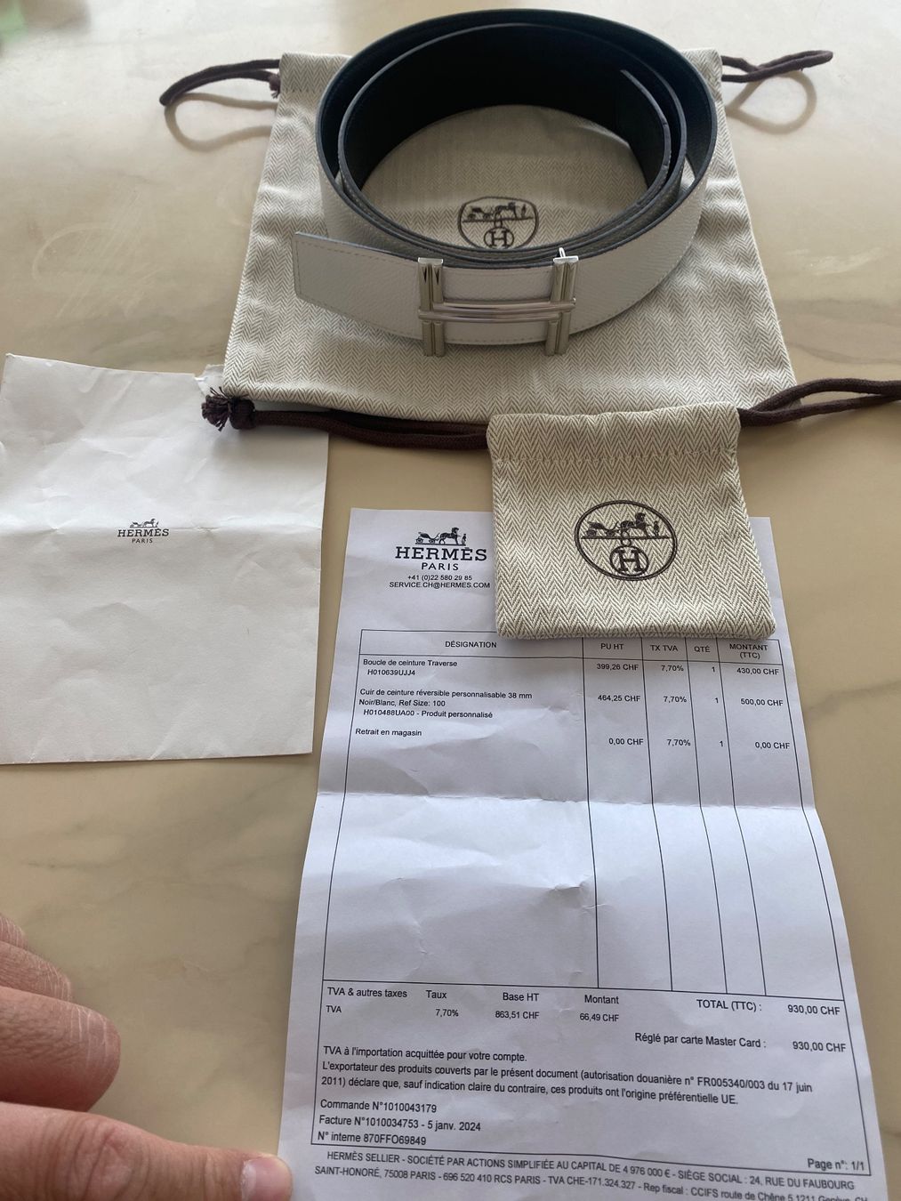 Cinture: Ceinture hermes réversible taille 100 – Usato da Jongny venduto da Poke-Riviera. 1