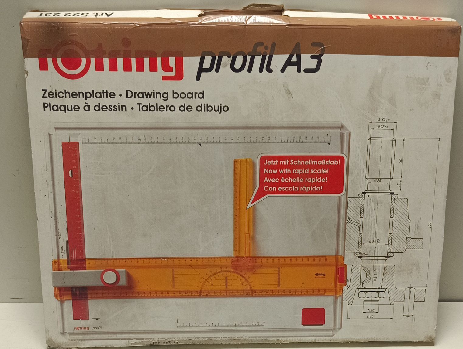 Rotring Sciablone: Rotting Profil A3 Zeichenplatte - (em330) – Usato da Künten venduto da Schnaepplihuus