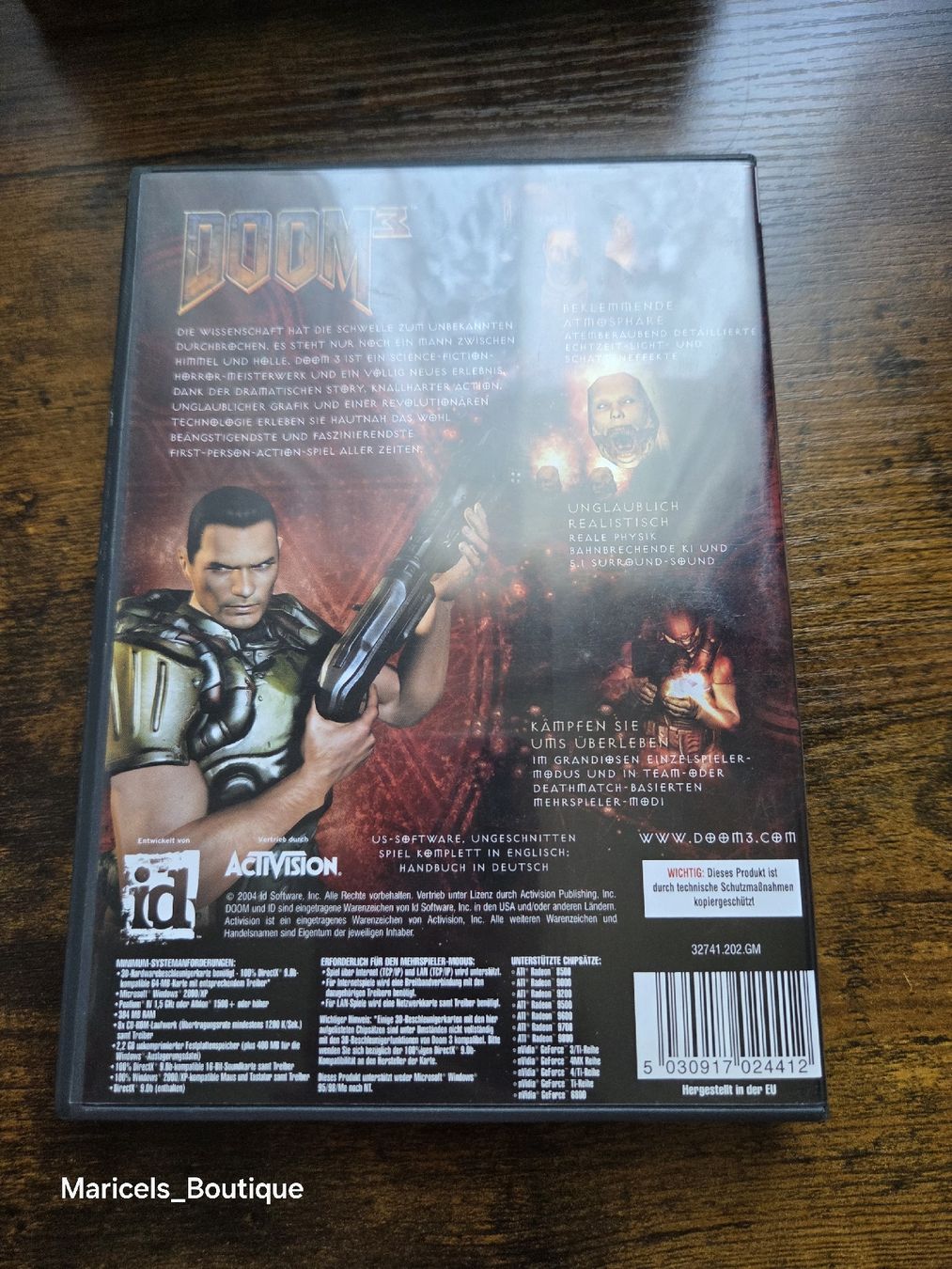 Giochi: Doom 3 PC CD-ROM Uncut edition good condition – Usato da Winterthur venduto da Maricels_Boutique 3