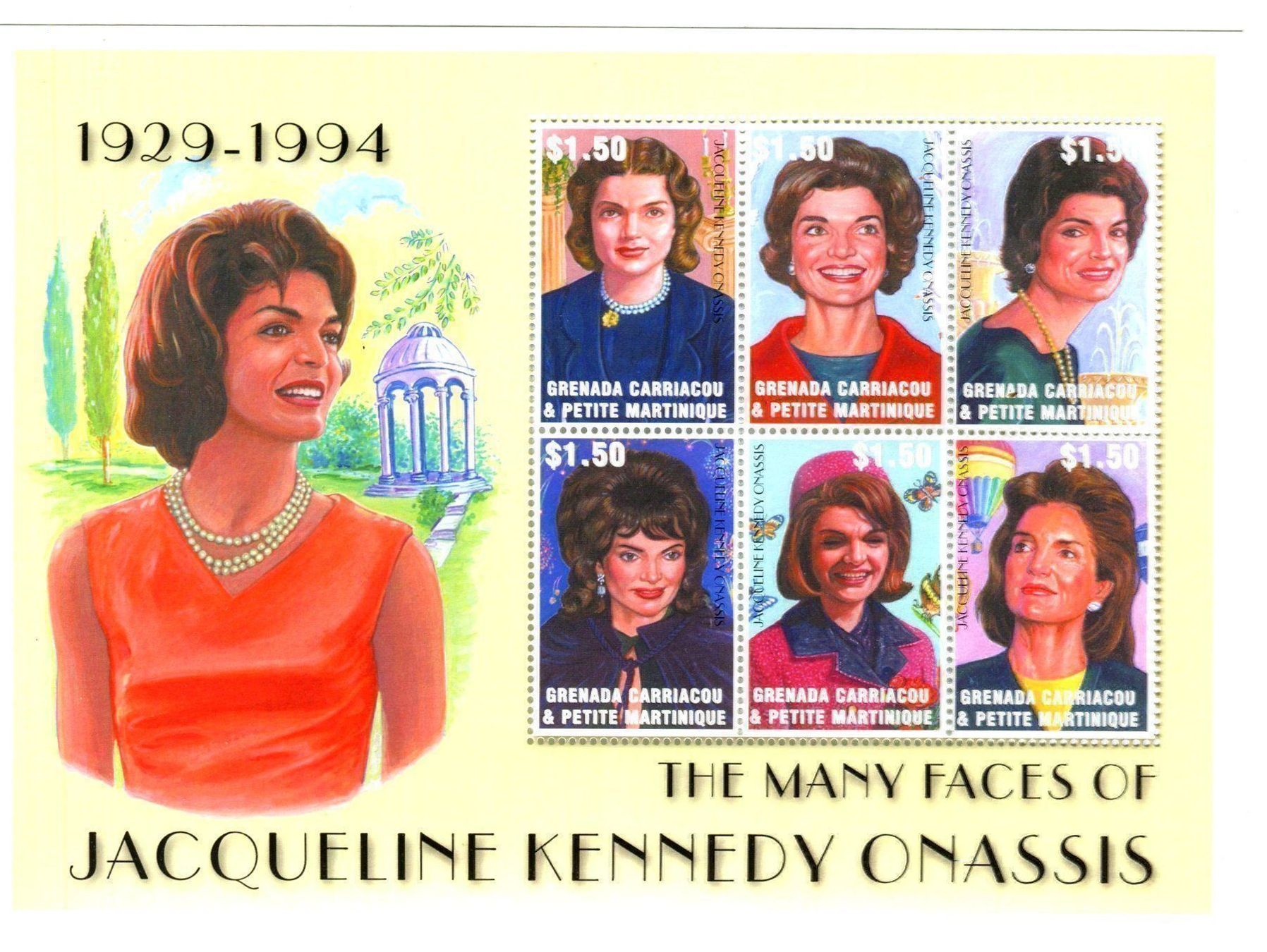 Alle Briefmarken: Block "Jacqueline Kennedy". Grenada. – Neu und originalverpackt aus Basel von Butsch5