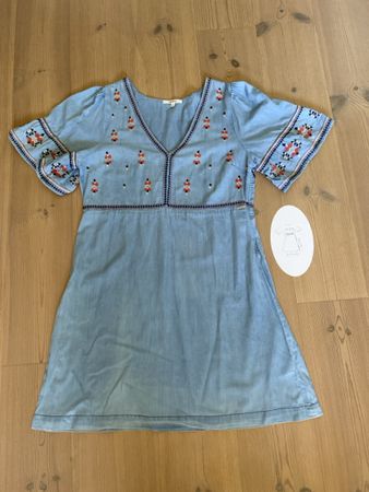 Pepe Jeans Sommerkleid XL Stickerei Used Look Denim - top!