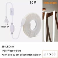 COB LED Streifen 220V 10M Lights 6000k kaltweiß Dekor