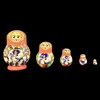 💕 Wunderschönes 5er Set Russische Matroschka, "Rot" 💕