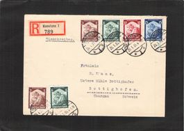 R-Brief Konstanz - Bottighofen (Thurgau)Schweiz , 26.1.1935