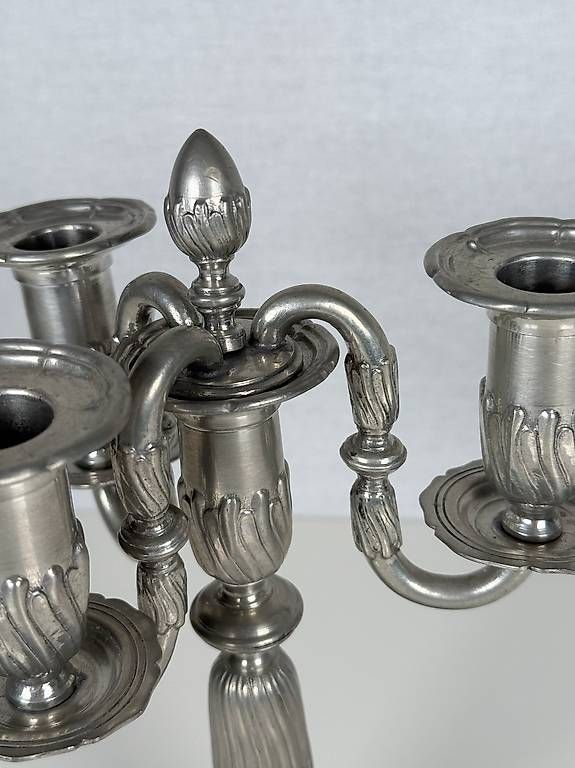 Portacandele: Zinn Kerzenständer 3-armig Barock – Usato da Böckten venduto da SELL-4U 2
