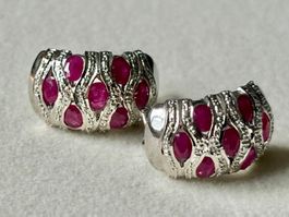 Rubin Creolen, Silber 925