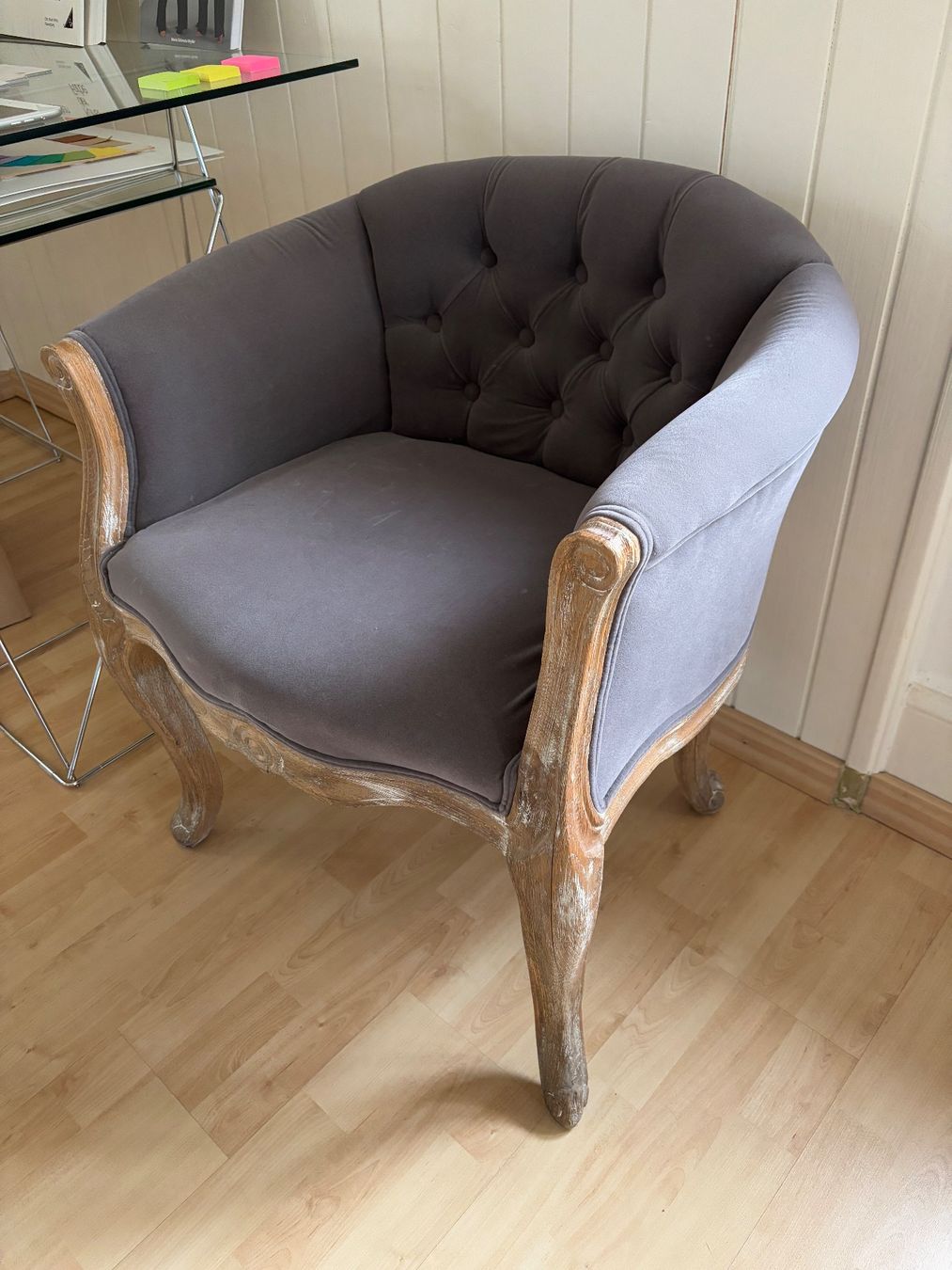 Poltrone: Sessel aus Holz mit Samt – Usato da Laufenburg venduto da Heuguemperli111 1