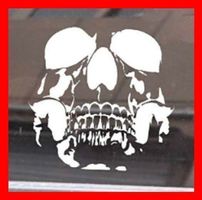 Autosticker Totenkopf Schädel WEISS Shadow Skull Aufkleber