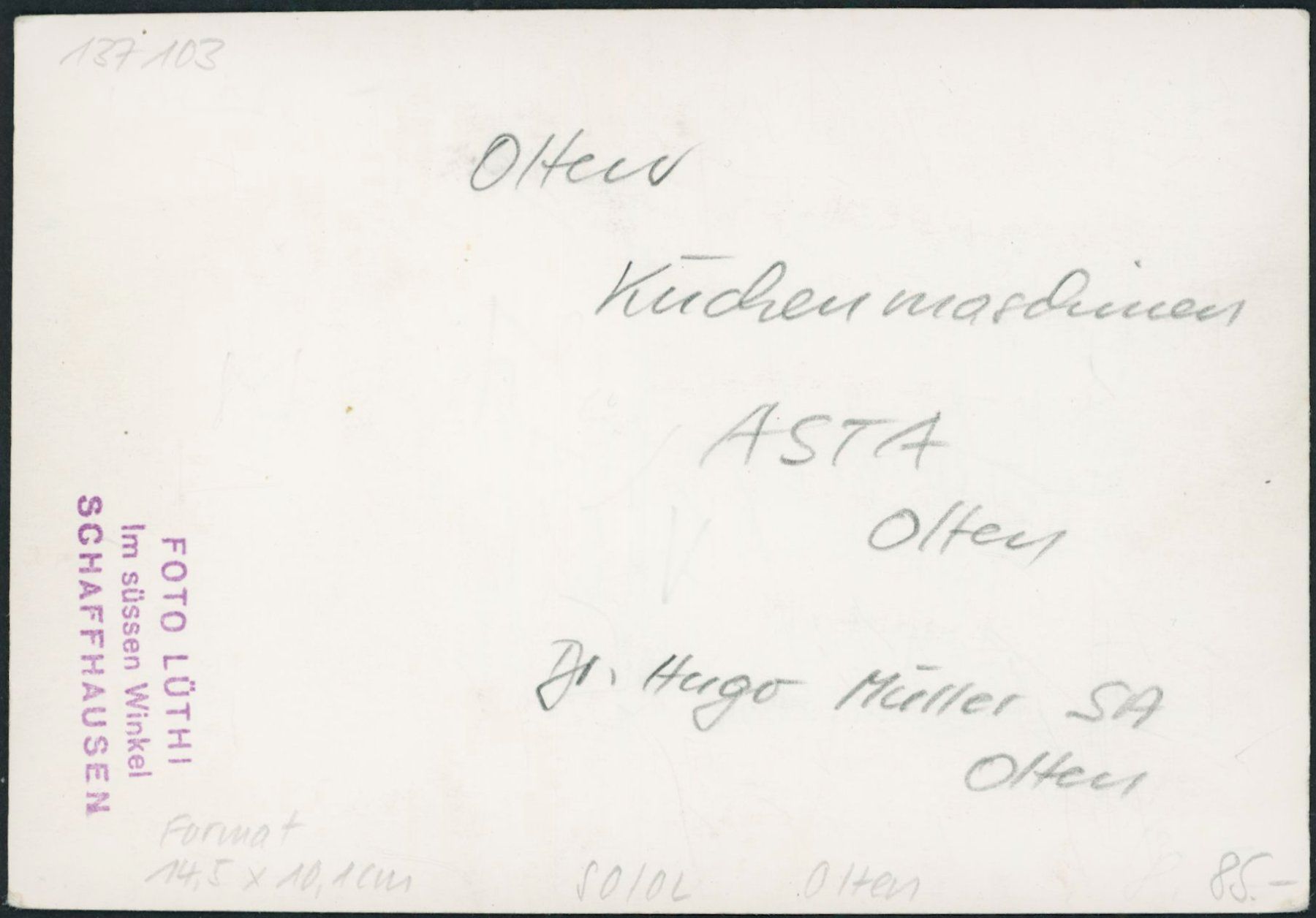 Ansichtskarten: SO Olten – Neu (gemäss Beschreibung) aus Schindellegi von stationary 1