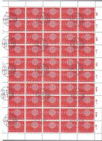 EUROPA 1957, BOGEN 332+333 (x 50), 0 MELIDE, GUMMI **