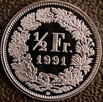 50 Rappen 1991 stgl. / aus Münzsatz