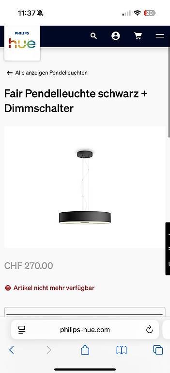 Philips Lampadari & plafoniere: Philips Hue Pendelleuchte Fair – Usato da Bern venduto da Sareliii 1