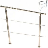 57201 - Edelstahl Treppengeländer 80cm - 2 Querstreben