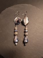 Boucles d'oreilles fantaisie nacre et Swarowski