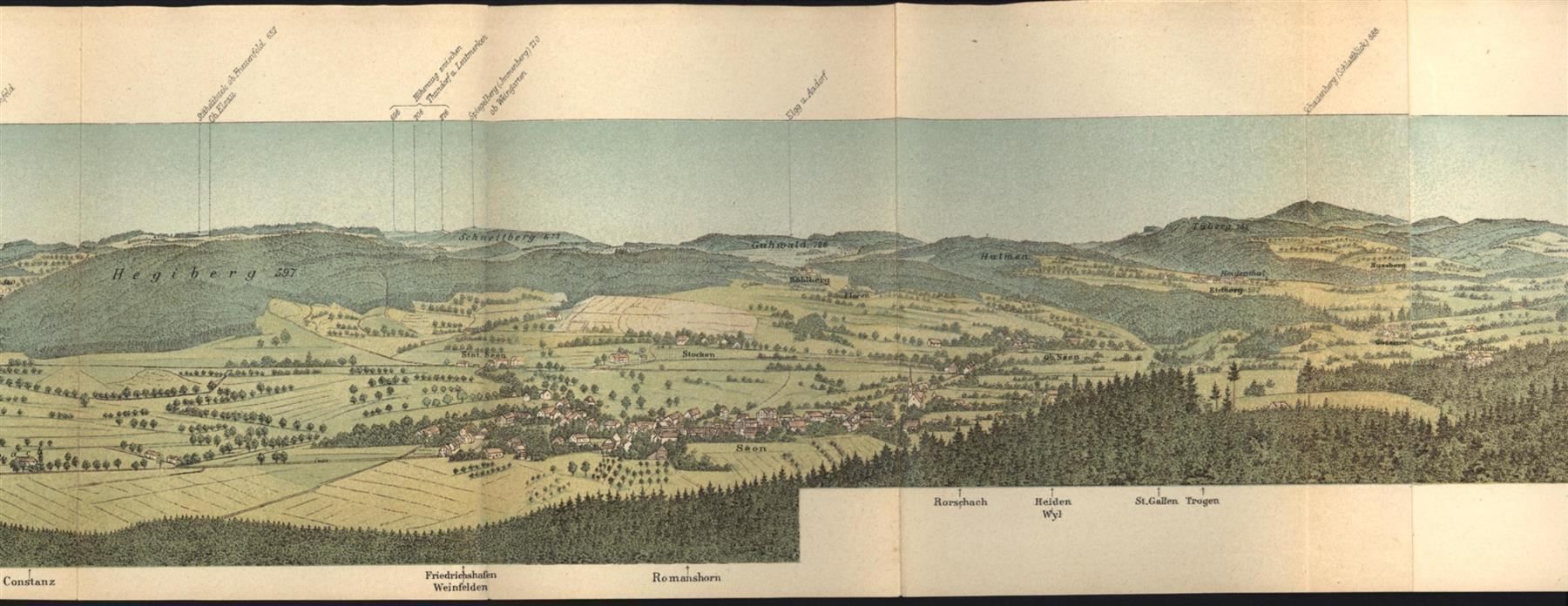 Cartine & Atlanti: Winterthur Eschenberg Panorama 1895 – Usato da Rafz venduto da Helvet32 2