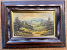 Emil Philip Börner (1888-1964) kleines Oelbild 17 x 29 cm