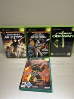 4 Xbox Spiele Star Wars und Halo 2 Konsole gebraucht