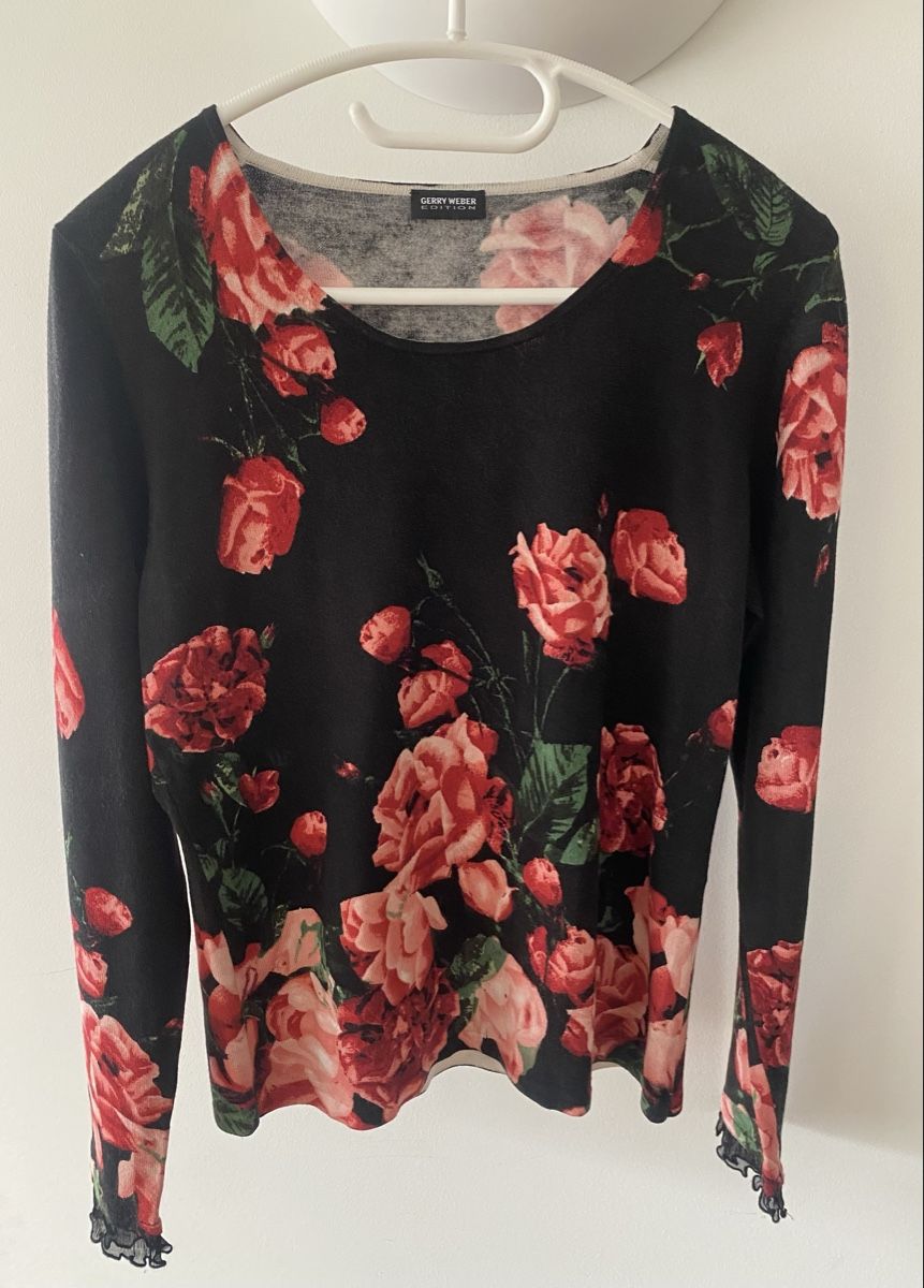 Gerry Weber Maglioni & Felpe: Gerry Weber Edition Feinstrick-Pullover mit Rosen Gr. S - 36 – Usato da Jona venduto da Flamingoo