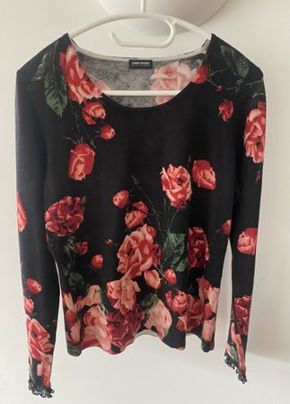 Gerry Weber Edition Feinstrick-Pullover mit Rosen Gr. S - 36