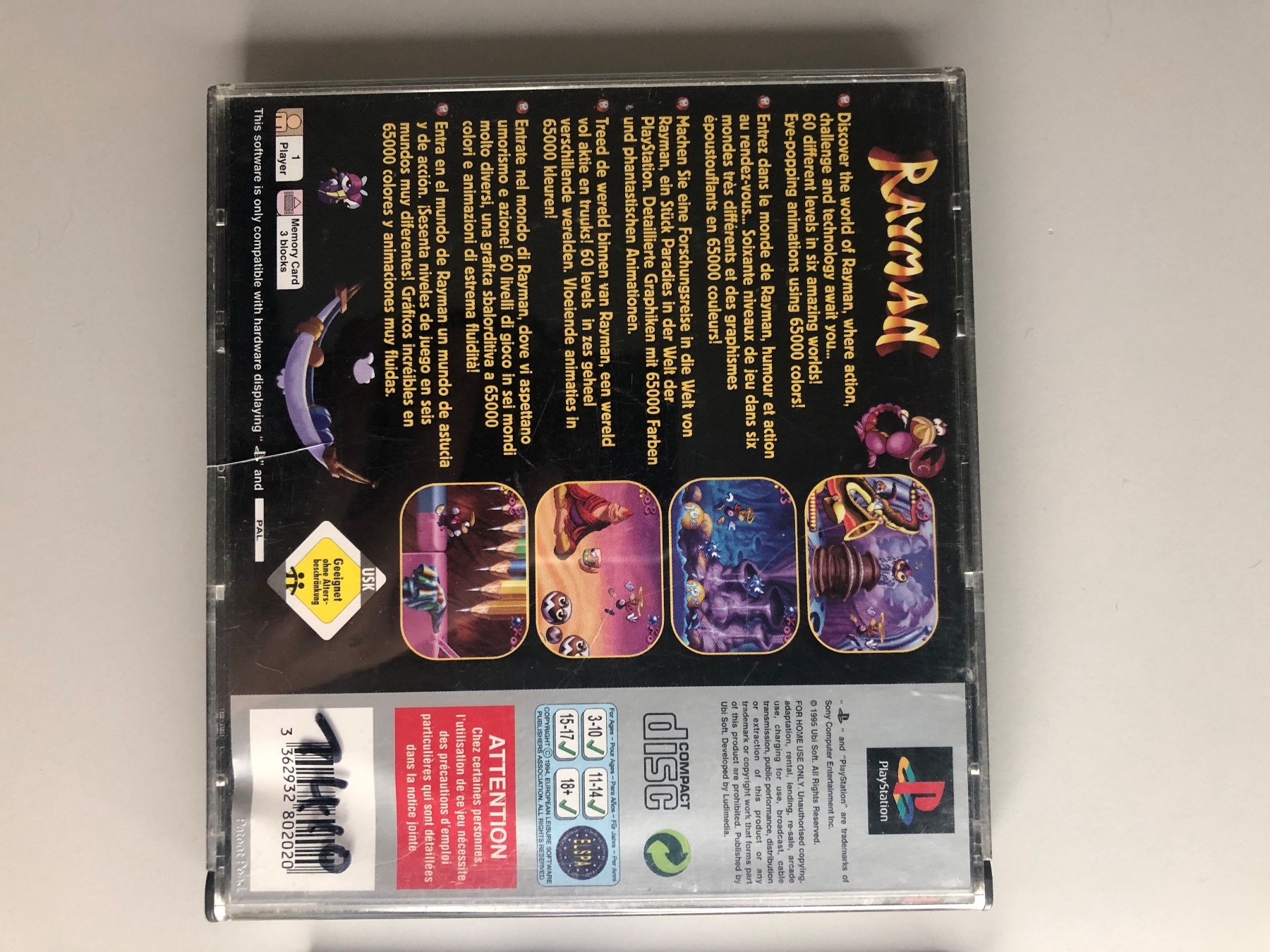Sony Giochi: Rayman - PS1 – Usato da St.gallen venduto da taduz 2
