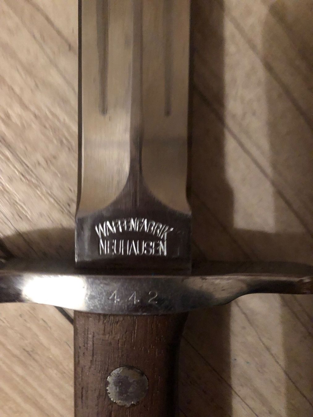 Schweizer Armee Stichwaffen: Bajonett Neuhausen, Nummer 442 – Gebraucht aus Frauenfeld von aluma14 5