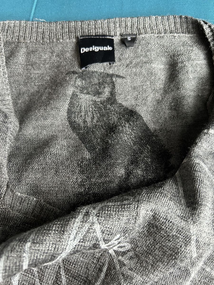 Desigual Maglioni & Felpe: Desigual Pullover grau mit Eulenmotiv und Schriftzug, Gr. S – Nuovo (secondo la descrizione) da Bennwil venduto da elfen_zauber 3