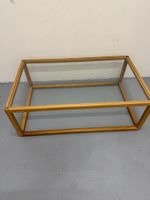 Table basse bois et verre L100cm H35cm L60cm