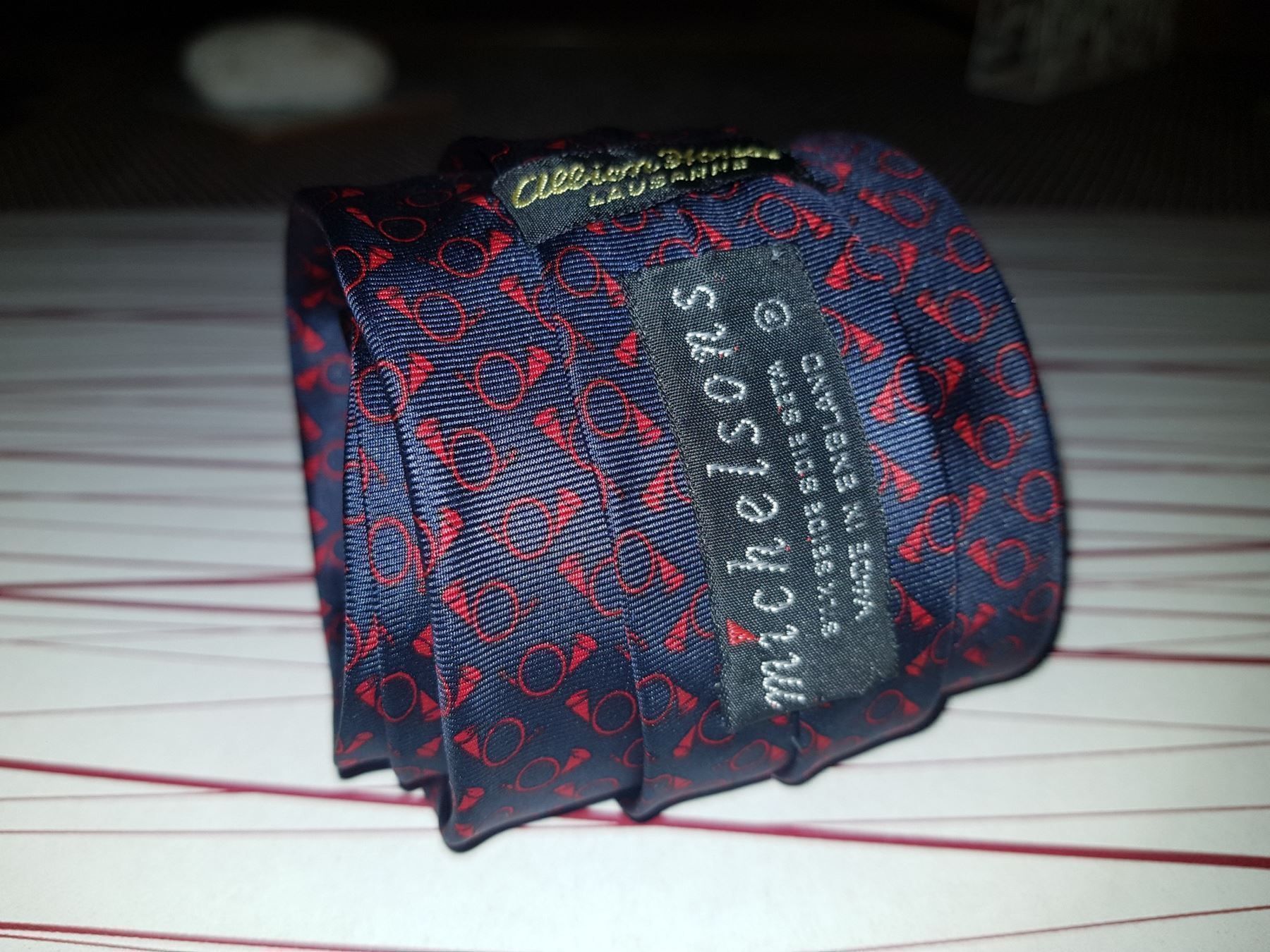 Cravatte: Cravate en soie/Seiden Krawatte MICHELSONS – Usato da Cossonay-ville venduto da Super-Price-Quality 3
